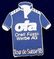 VELO - CYCLISME - BIKE - CYCLISTE - MAILLOT BLEU TOUR DE SUISSE 93 - OFA - ORELL FÜSSLI WERBE SG - (26) - Cyclisme