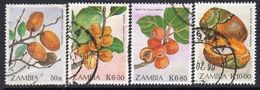 Zambia 1989 Edible Fruits Set Of 4, Used, SG 596/9 (BA2) - Zambia (1965-...)
