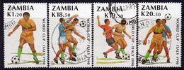 Zambia 1990 Football World Cup Set Of 4, Used, SG 612/5 (BA2) - Zambia (1965-...)