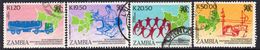 Zambia 1990 10th Anniversary Of Development Conference Set Of 4, Used, SG 617/20 (BA2) - Zambia (1965-...)