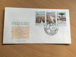 Djibouti Dschibuti 1997 FDC Contes Et Légendes Märchen Tales Tortue Renard Turtle Fox Schildkröte Fuchs Mi. 629-631 - Gibuti (1977-...)