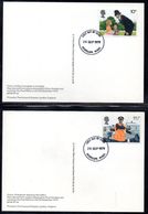 GB GREAT BRITAIN 1979 FDC FDI PHQ CARDS METROPOLITAN POLICE STAMPS ON BACK No 39 POLICEMAN POLICEWOMAN PATROL BOAT HORSE - Cartes PHQ