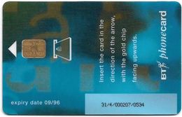 UK - BT - BCF - BETA Trial Card 2£, TRL019Aa - GPT1 (Siemens) Chip, Exp. 09.96, Used - BT Test & Prove