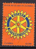 Zambia 2003 50th Anniversary Of Rotary 1200k Value, Used, SG 933 (BA2) - Zambia (1965-...)