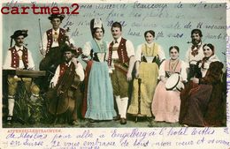 APPENZELLERTRACHTEN TYPES SUISSE COSTUME FOLKLORE 1900 CACHET TIMBRE ENGELBERG OBWALDEN - Appenzell