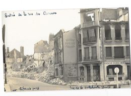 ORLEANS (45) Carte Photo Guerre 1939-45 Bombardements Ruines De La Rue Des Carmes - Orleans