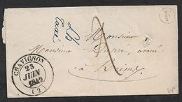 1849 LSC - CHAVIGNON (AISNE) A REIMS - BOITE RURALE F - 1849-1876: Klassik