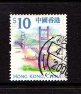 HONG  KONG    1999    Landmarks   $10  Tsing  Ma  Bridge    USED - Used Stamps