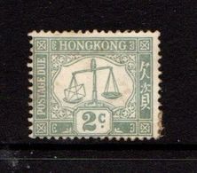 HONG  KONG    1923    Postage  Due    2c  Green  (heavy Hinge Hence Price)    MH - Impuestos