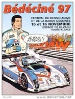 BEDECINE 1997 à ILLZACH Adhésif Autocollant De L'affiche Dessinée Par GRATON Avec Michel VAILLANT (2) - Autocolantes