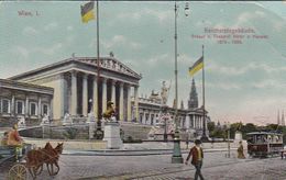 AK Wien - Reichsratsgebäude  - Straßenbahn Kutsche - Ca. 1910  (51215) - Ringstrasse