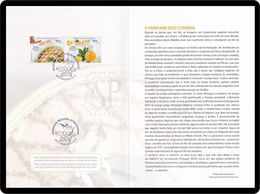 Portugal 2020 Pagela EUROMED Euro Med Gastronomia Arroz Doce Brochure Orange Liquer Aromatic Stamp Postmark Faro - Food