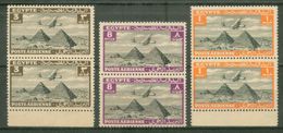 EGYPT / 1933 / AIRMAIL / AIRPLANE / HANDLEY PAGE H.P.42 OVER PYRAMIDS / SHORT SET / MNH / VF - Unused Stamps