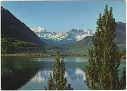 Sarnersee Mit Giswil, Wetterhorn Und Schwarzhorngruppe - Giswil