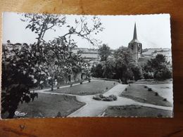 CPA PHOTO  MOULINS-ENGILBERT -jardin Public Du Vieux Château (posté En 1951) - Moulin Engilbert