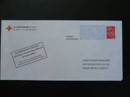PAP Réponse 11x22 Marianne De Lamouche Croix Rouge - Verso 06R424 - N° Intérieur D/16 E 0906 - Listos Para Enviar: Respuesta/Lamouche