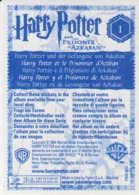 Panini - Sticker - Harry Potter And The Prisoner Of Azkaban - Empty Back Of The Sticker - See Scans - Engelse Uitgave