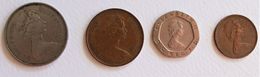 Lot De 1 Penny (1971).2 Pence(1971).10 Pence (1968).20 Pence (1983). - Sonstige & Ohne Zuordnung