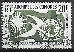 COMORES     -    1958 .   Y&T N° 15 Oblitéré .   Droits De L' Homme - Used Stamps