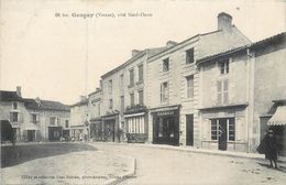 CPA 86 Vienne Gencay Côté Nord Ouest - Pharmacie - Café Branger - Gencay