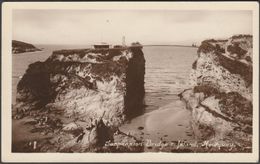 Suspension Bridge & Island, Newquay, Cornwall, C.1910s - Harvey Barton RP Postcard - Newquay