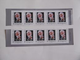 FRANCE      L ABBE PIERRE  LES DEUX   BANDES DE CINQ  PRIO 20 G ET PRIO 50 G - Unused Stamps