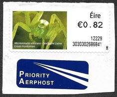 IRLANDE 2011   - Timbre De Distributeur  N° 23   -   Micrommata Virescens - Neuf Sur Fragment - Franking Labels