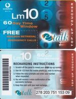 33/ Malta; E Talk, Old Prepaid GSM Card - Malta