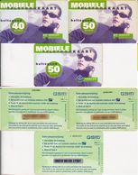 40/ Netherlands; Kpn Telecom, 3 Old Prepaid GSM Cards - [3] Sim Cards, Prepaid & Refills