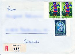 (BM849) Briefkuvert Liechtenstein - Österreich 1972, Reco Schaan, Mehrfach Frankiert - Brieven En Documenten