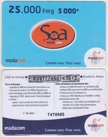 94/ Madagascar; Madacom, Old Prepaid GSM Card - Madagaskar