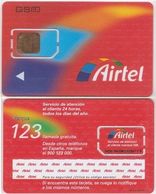 19/ Spain; Airtel, Unbroken Old GSM SIM Card - Airtel