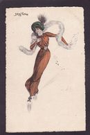 CPA Naillod Charles Art Nouveau Femme Girl Woman érotisme éros Circulé Mode Chapeau Skating Patins à Roulettes - Naillod