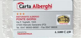 2-Carta Alberghi-Ponte Giorgi-Mercato Saraceno-(FO)-Nuova In Confezione Originale-Scritta In Inglese - Usos Especiales