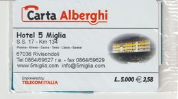 5-Carta Alberghi-Hotel 5 Miglia-Rivisondoli-Nuova In Confezione Originale - Speciaal Gebruik