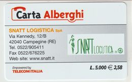 8-Carta Alberghi-Snatt Logistica-Campegine.(RE).-Nuova - Usi Speciali