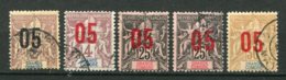 18713 GRANDE COMORE N°20/1, 24/4A, 25 ° Type Groupe De 1897-1900 Surchargés  1912  B/TB - Used Stamps