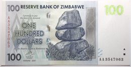 Zimbabwe - 100 Dollars - 2007 - PICK 69a - NEUF - Zimbabwe