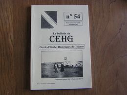 CEHG N° 54 Gedinne Régionalisme Ardenne Wallon Semoy B 17 Boiron Crash Avion Aviation Guerre 40 45 Willerzie - Belgique