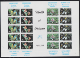 WALLIS & FUTUNA (1982) Orchids. Rubacieas. Yvert Nos 286-9. Scott Nos 283-6. Feuille Complète Non Dentelée. - Imperforates, Proofs & Errors