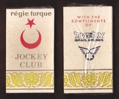 AC -  REGIE TURKEY JOCKEY CLUB EL AL ISRAEL AIRLINES VINTAGE HARD PACK CIGARETTES UNOPENED BOX FOR COLLECTION - Altri & Non Classificati