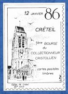 CPM 1ère Bourse Du Collectionneur Cristollien Créteil L' église Illustrateur L PROT Signée Tirage 270 - Bourses & Salons De Collections