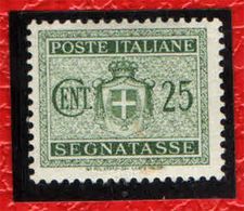 ITALIA - LUOGOTENENZA - 1945 - SEGNATASSE - VALORE DA 25 CENT. - SENZA FILIGRANA - MH - Postage Due