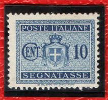 ITALIA - LUOGOTENENZA - 1945 - SEGNATASSE - VALORE DA 10 CENT. - FILIGRANA RUOTA - MNH - Strafport
