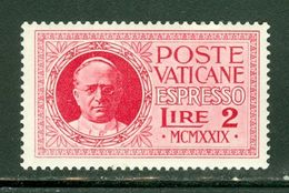 Vatican; Scott # E-1, Livraison Spéciale / Special Delivery; Neuf, Trace De Charnière  (9275) - Taxes