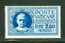 Vatican; Scott # E-2, Livraison Spéciale / Special Delivery; Neuf, Trace De Charnière  (9276) - Postage Due