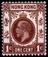 1921-1926. HONG KONG. Georg V ONE CENT. Hinged. (Michel 114) - JF364512 - Unused Stamps