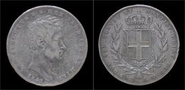 Italy Carlo Alberto 5 Lire 1842 - Revolutionaire Voorlopige  Regering