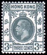 1931-1937. HONG KONG. Georg V THREE CENTS. Hinged. (Michel 128) - JF364522 - Unused Stamps