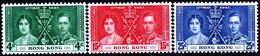 1937. HONG KONG. Coronation. Complete Set With 3 Stamps. Hinged. (Michel 136- 138) - JF364606 - Ongebruikt
